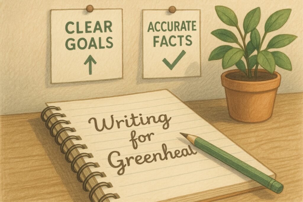 writing for greenheal